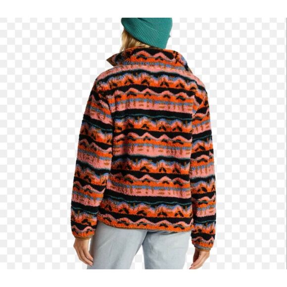Billabong Switchback printed fleece Sherpa quarter snap pullover large - Picture 2 of 12